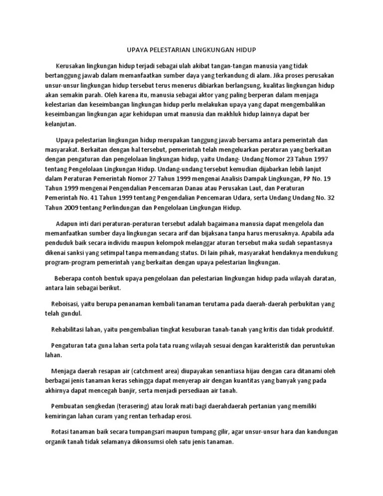 Upaya Pelestarian Lingkungan Hidup | Pdf 994_x_768_jpg