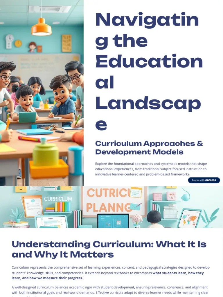 Navigating The Educational Landscape Pdf Curriculum Learning
