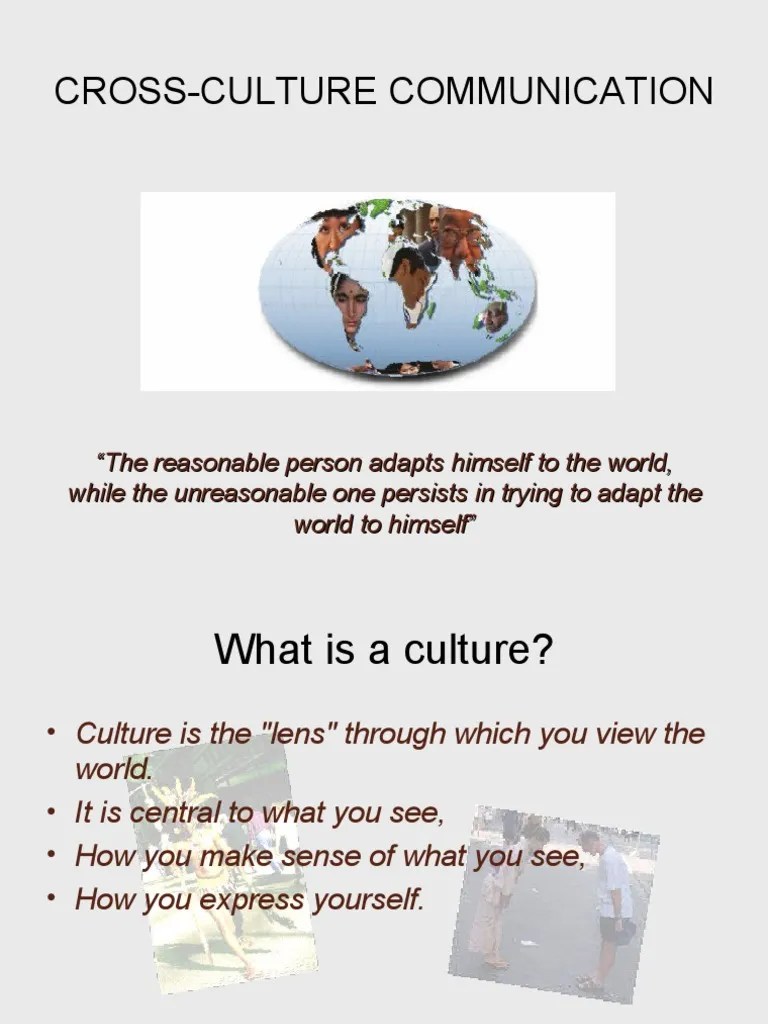Cross Cultural Communication PPT Presentation PDF Nonverbal
