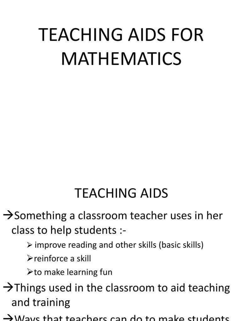 9. Teaching Aids for Mathematics Communication Teaching And Learning