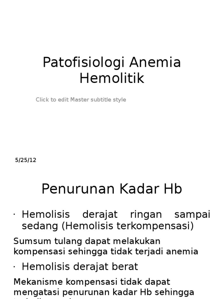Patofisiologi Anemia Hemolitik
