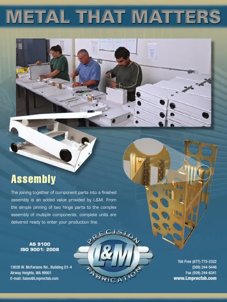 L&M Precision Fabrication Capabilities Brochure Metal Fabrication