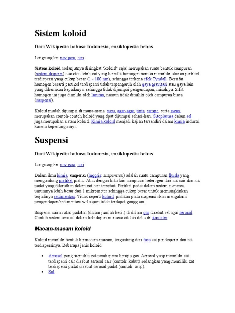 Sistem Koloid | PDF
