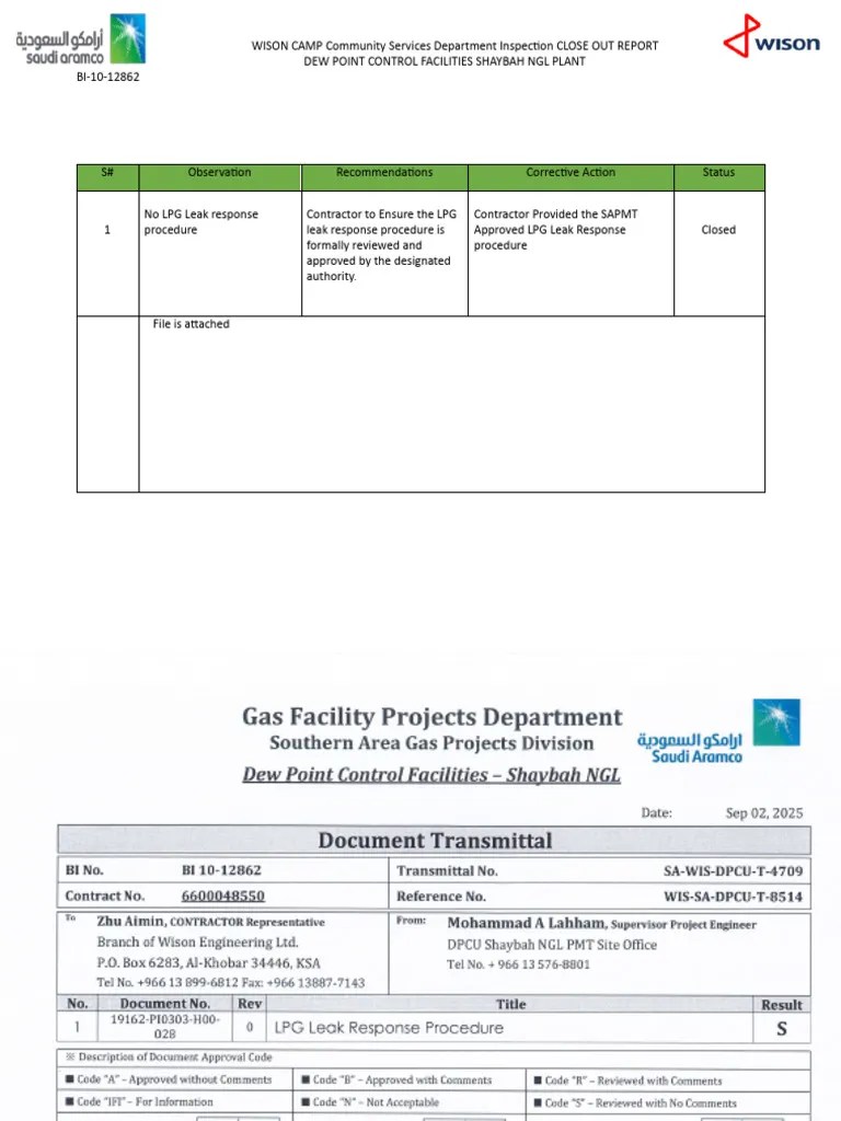 LPG Leak Response Procedure Report PDF Leak Liquefied Petroleum Gas