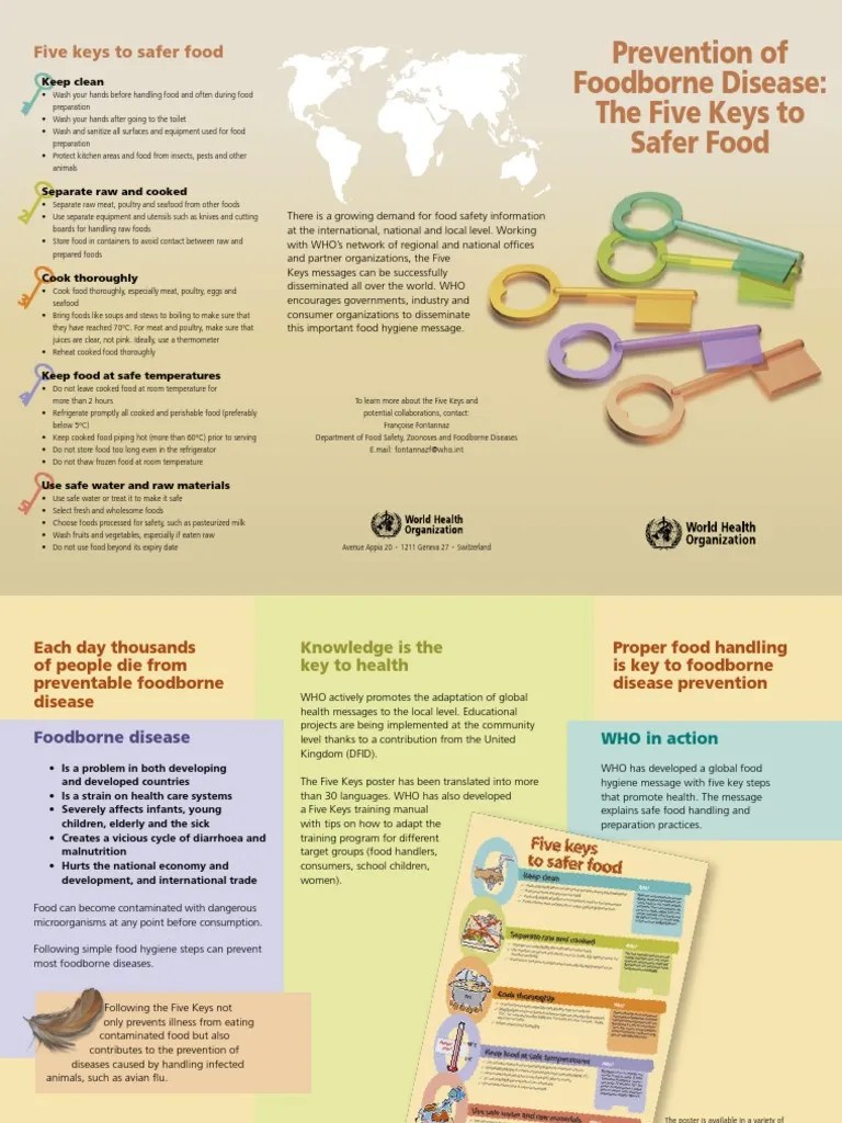 Prevention of Foodborne Disease The Five Keys To Safer Food PDF Foodborne Illness Hygiene