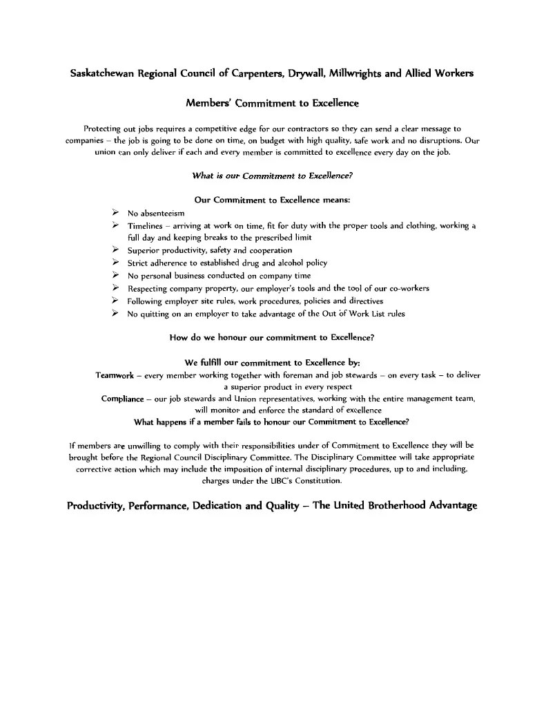 Commitment To Excellence Pdf