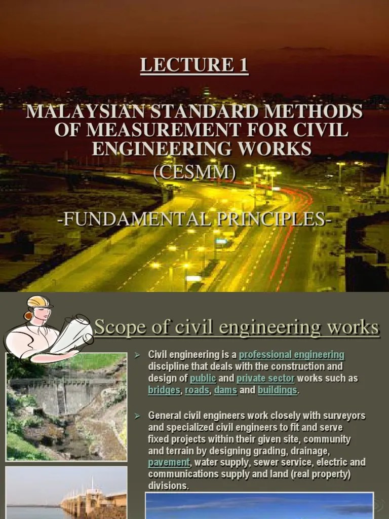 CESMM Malaysia PDF Civil Engineering Specification (Technical