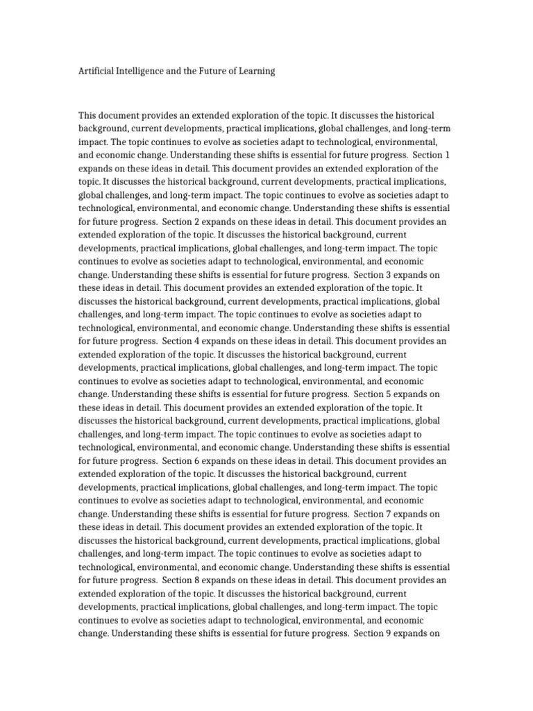 AI's Impact on Future Learning Trends PDF