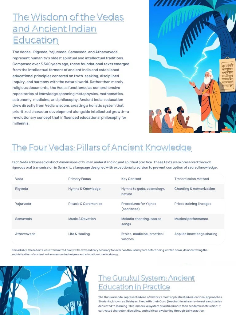 Vedic Wisdom Foundations of Indian Education PDF Vedas