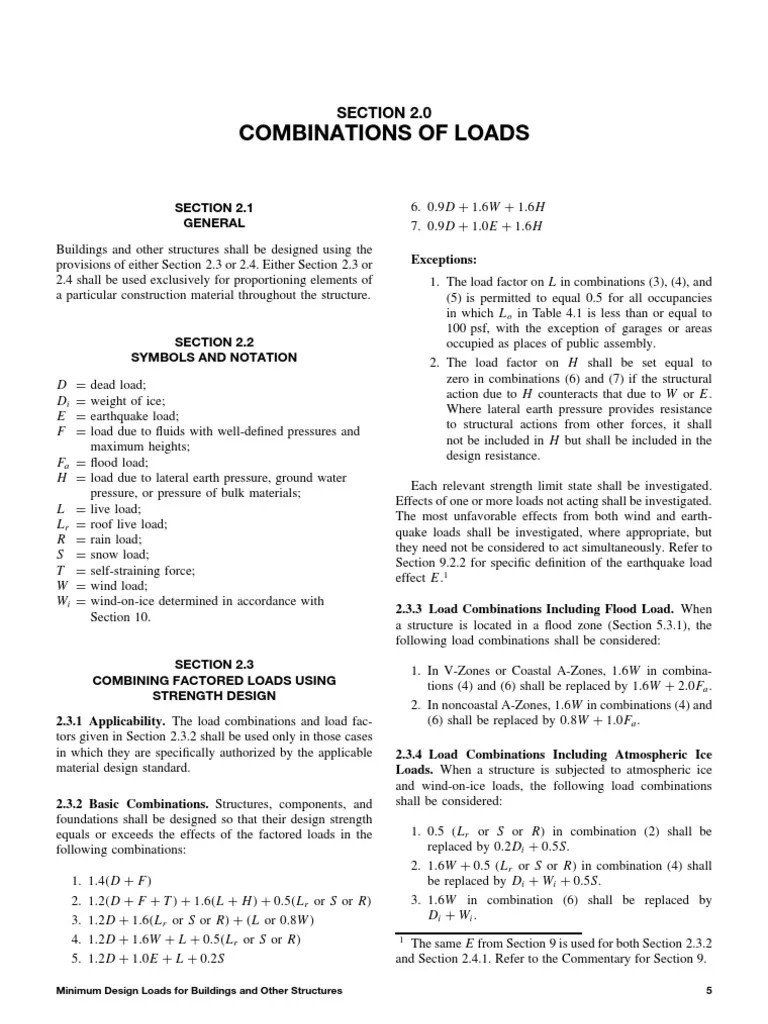 ASCE 7 02 Load Combinations S02 Structural Load