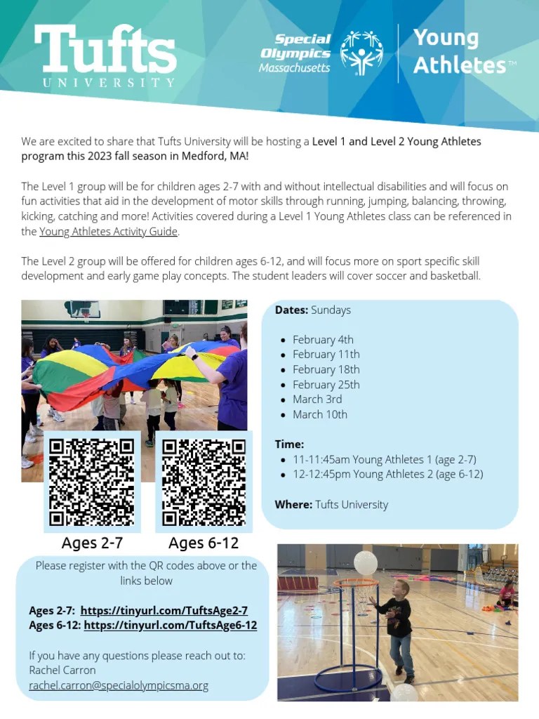 2024 Tufts Ya 1 And 2 Winter Season Flyer Pdf