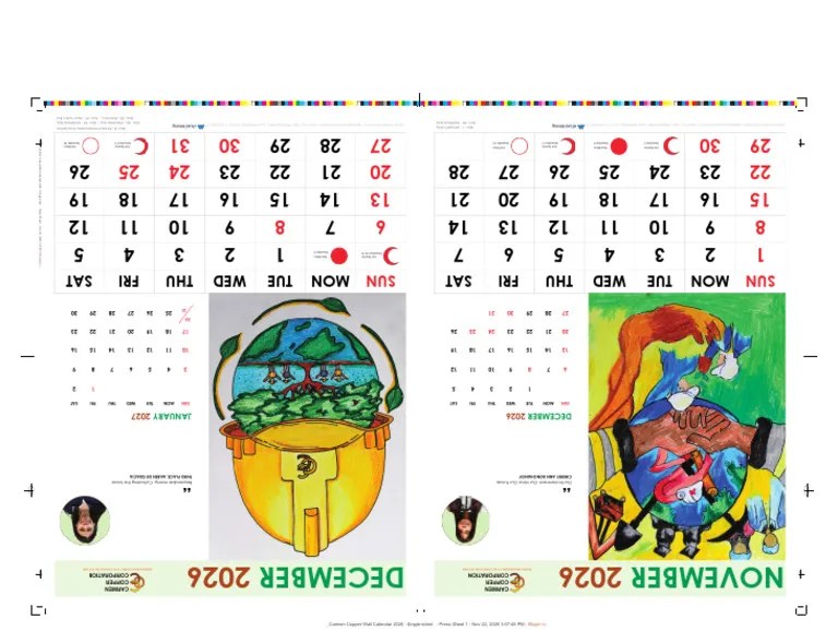Carmen Copper 2026 Wall Calendar PDF Observances(07)