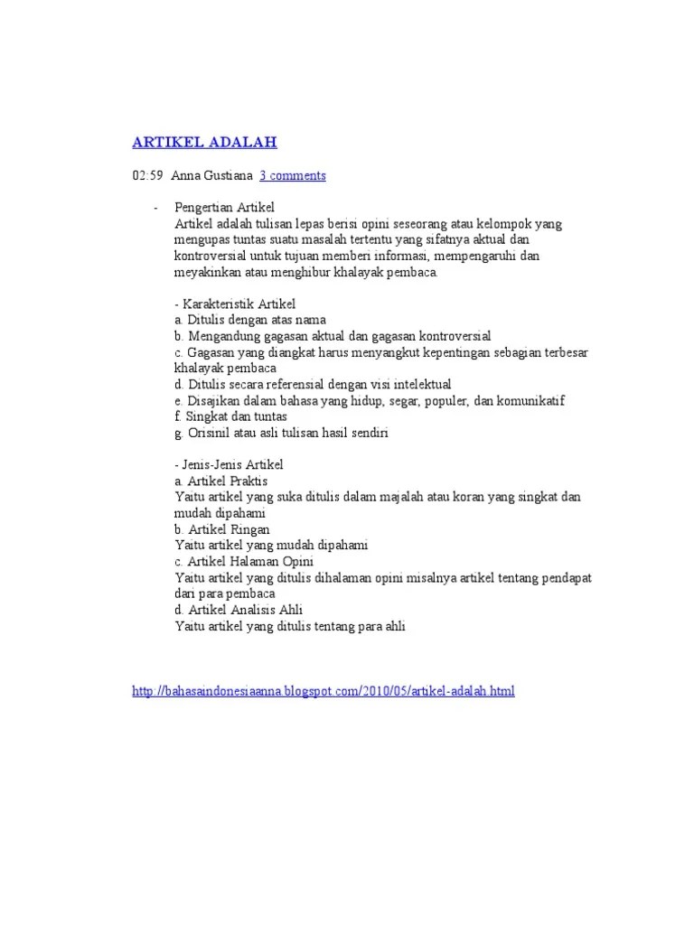 Artikel Adalah | PDF