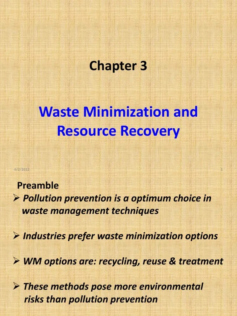 Waste Minimization Waste Management Waste Free 30day Trial Scribd