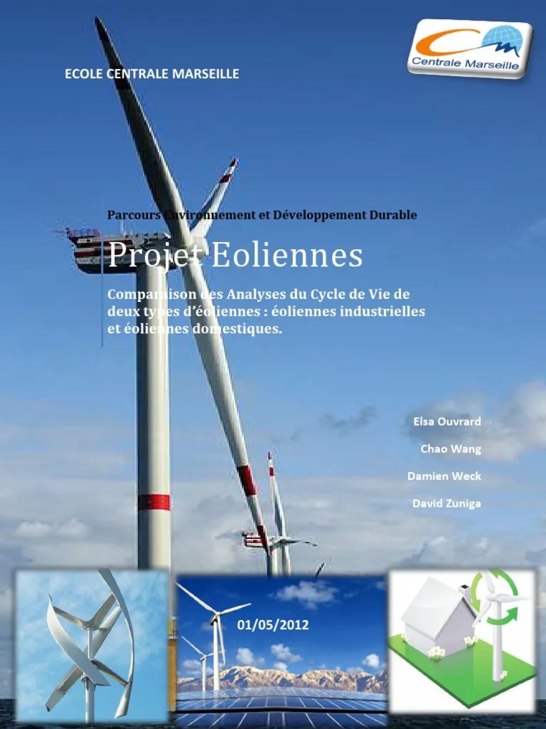ACV Eoliennes Énergie éolienne Analyse du cycle de vie