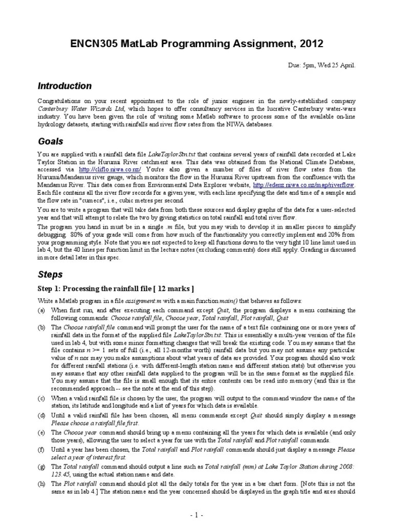 Assignment Spec File Format Computer File