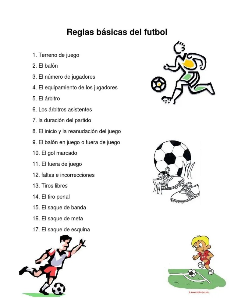 Escultor sobrino matriz 15 reglas basicas del futbol Gimnasia