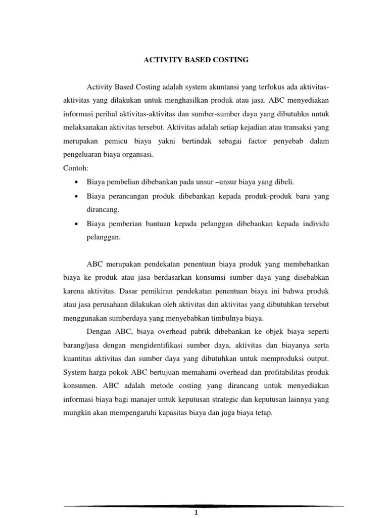 MakalahActivity Based Costing