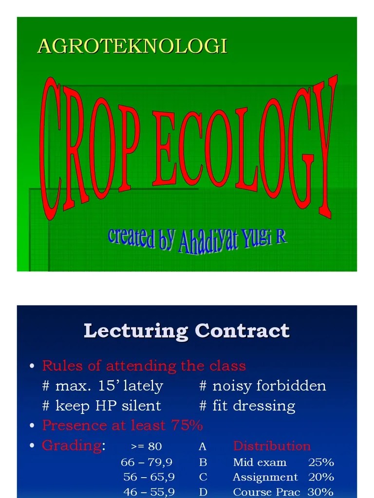 MATERI KULIAH Ekologi Tanaman 2011 Food Web Soil