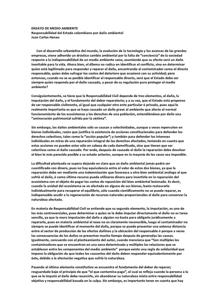 Ensayo de Medio Ambiente Contaminación La contaminación del aire