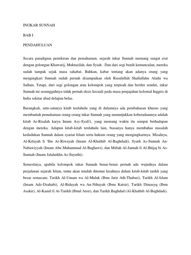 Ingkar Sunnah | PDF