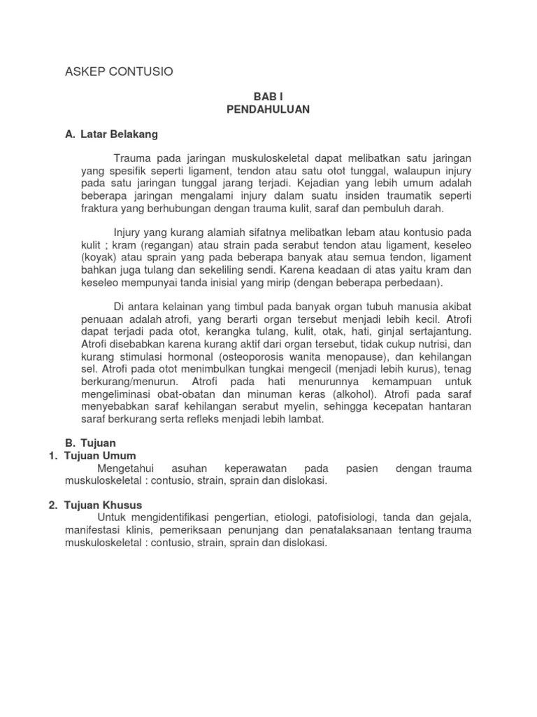 Askep Contusio | Pdf