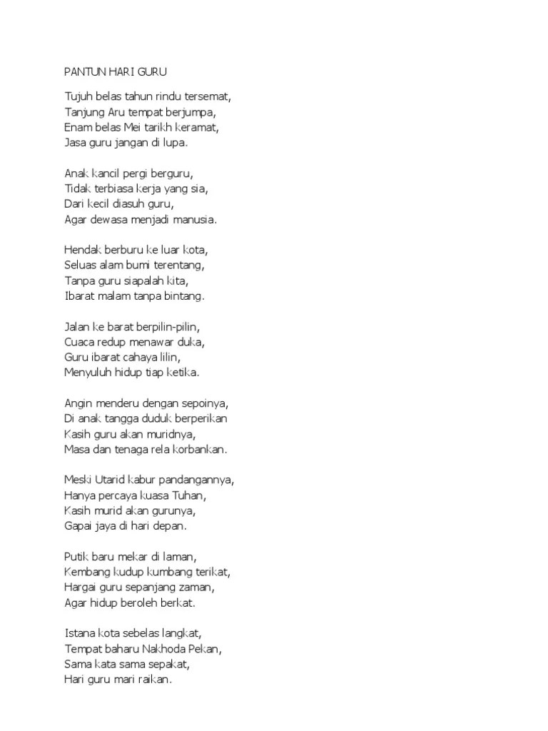 Pantun Hari Guru | PDF