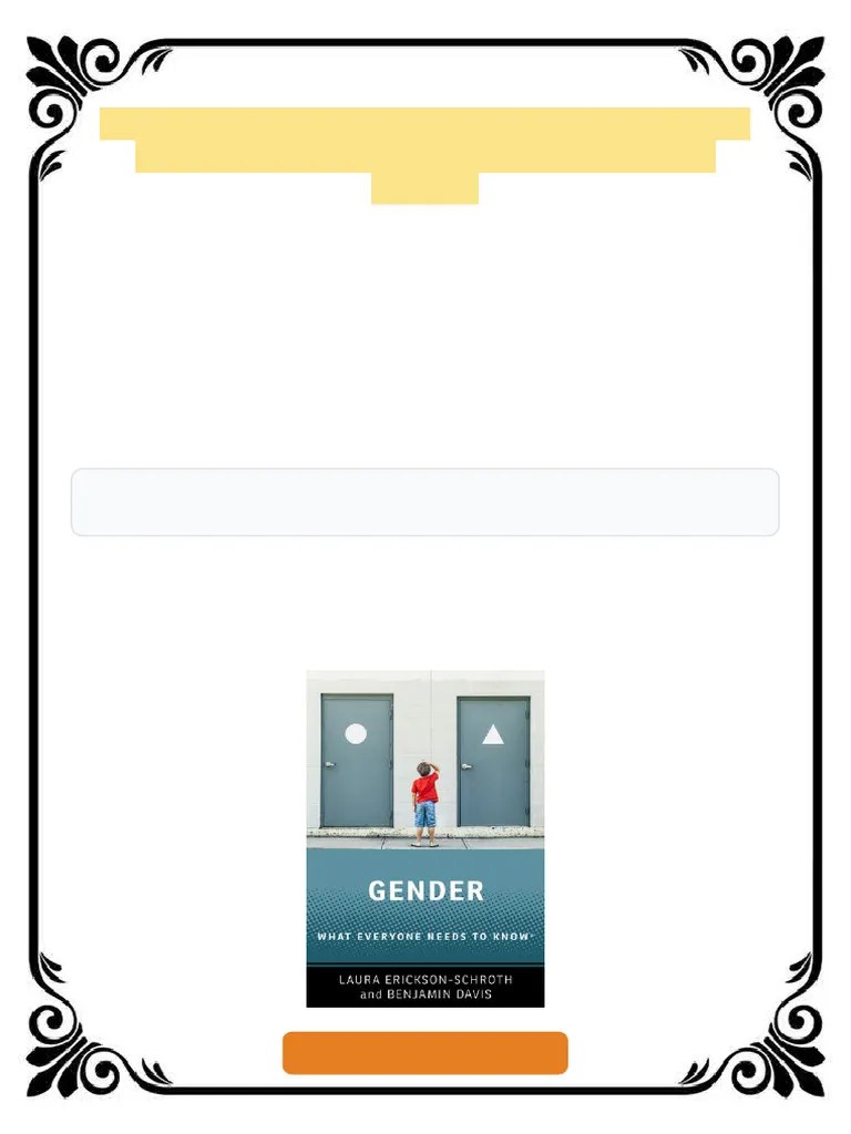 Gender What Everyone Needs To Know® EricksonSchroth Ebook Hot Release