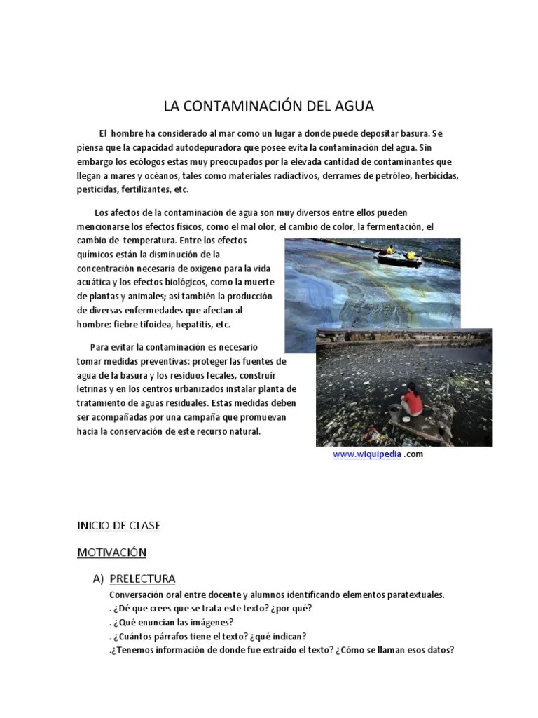 LA CONTAMINACIÓN DEL AGUA