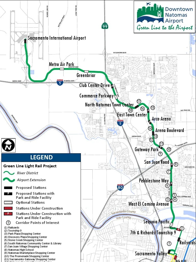 Green Line Map Los Angeles RT Light Rail Green Line Map