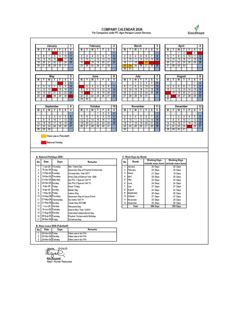 Company Calendar 2026 SPU | PDF | Religious Holidays | Christian