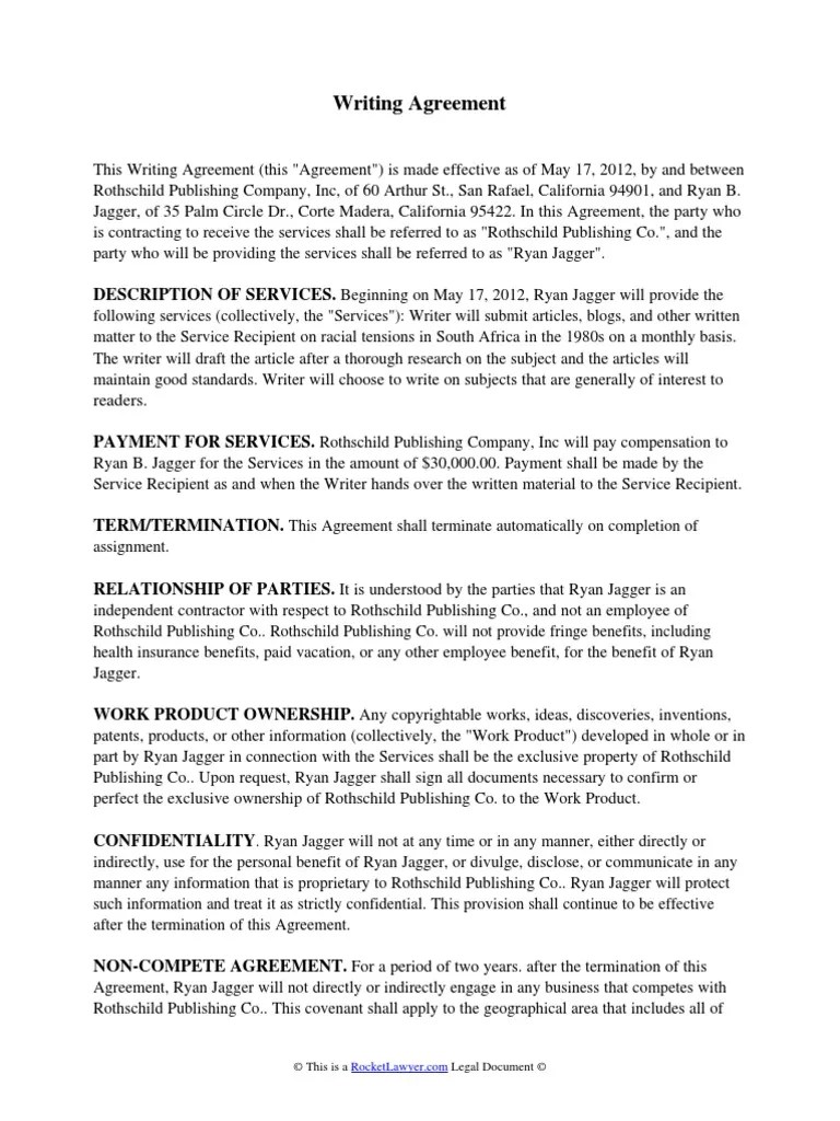 Writing Contract Civil Law Law) Government