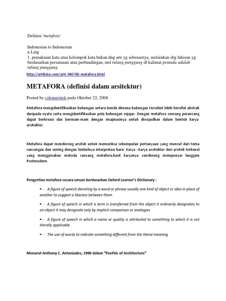 Definisi Metafora | PDF