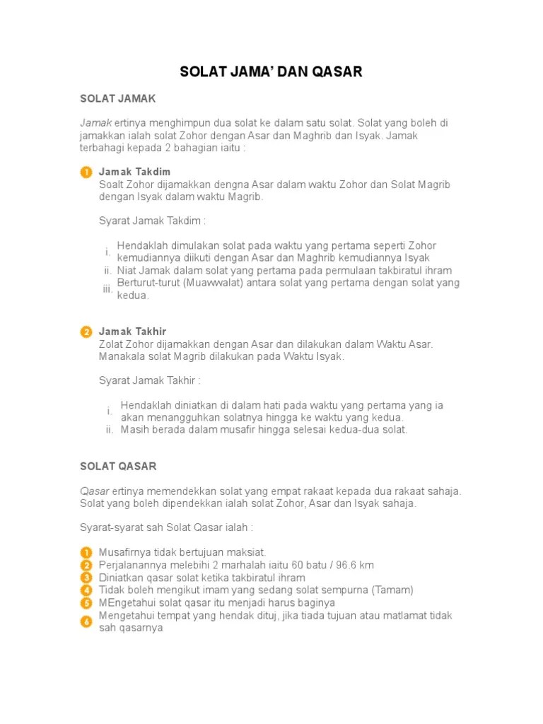 Solat Jamak Zohor Dan Asar / Apa Itu Jamak Dan Qasar Menjawab