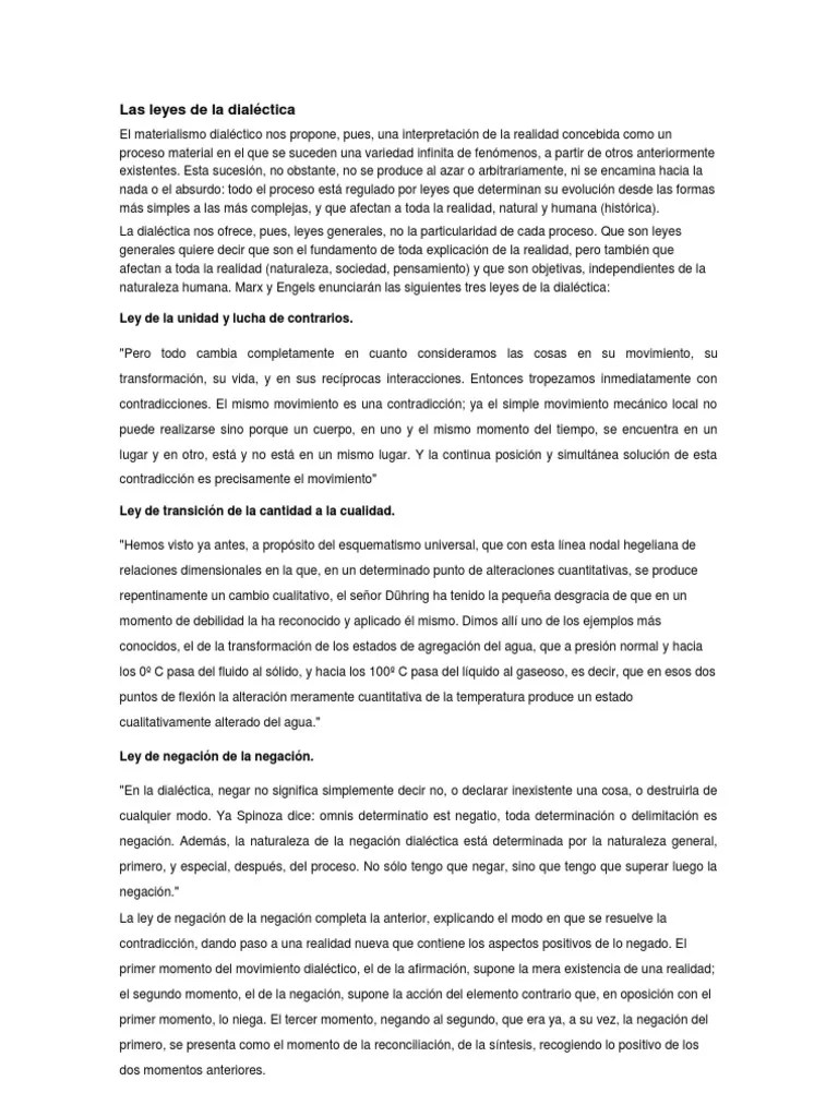 Las leyes de la dialéctica
