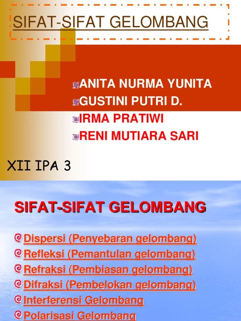 Sifatsifat Gelombang Fisika