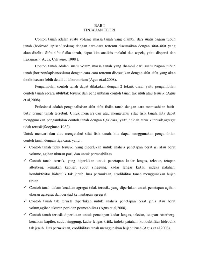 Laporan Pengambilan Sampel Tanah PDF