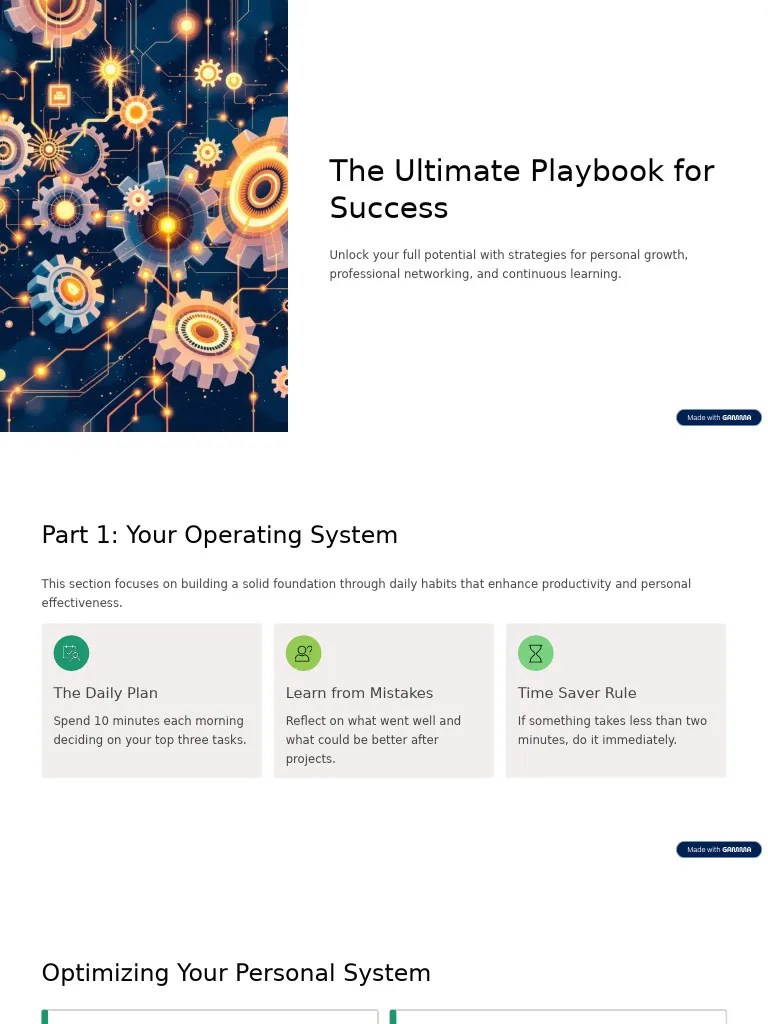 The Ultimate Playbook For Success PDF Psychology Social Psychology