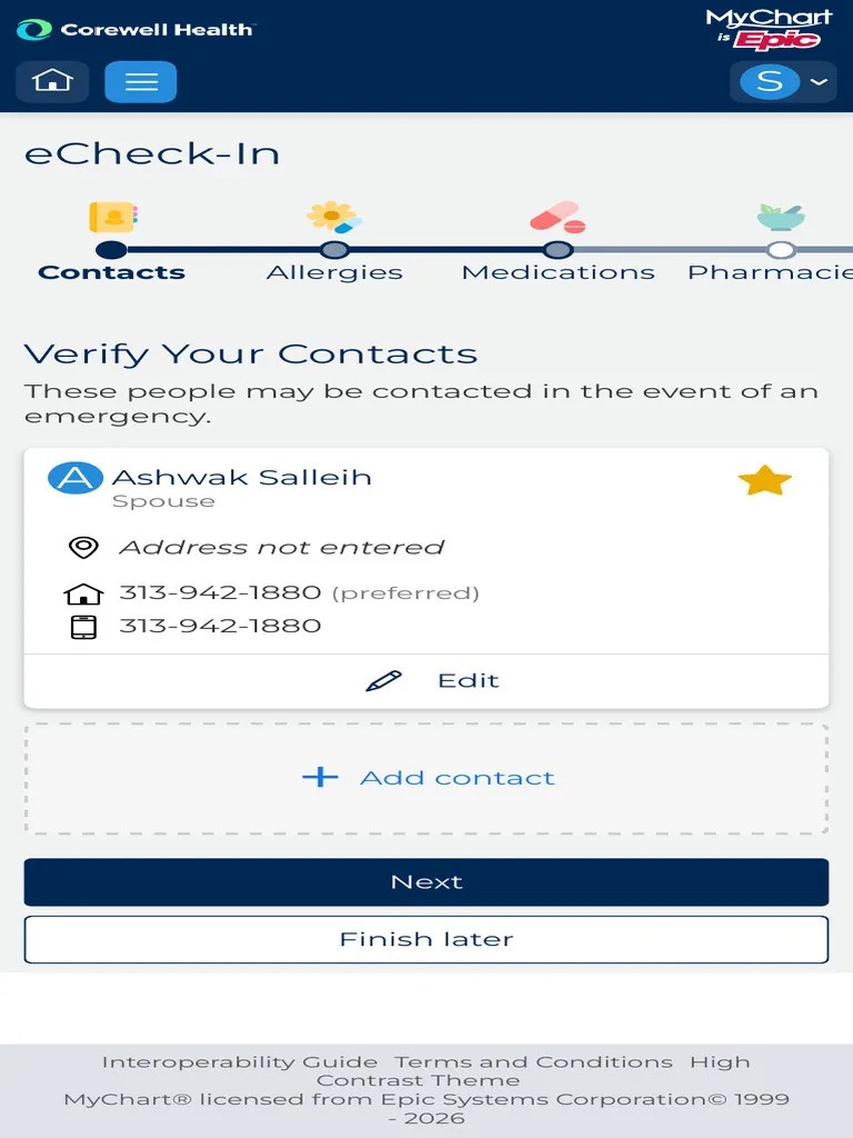 MyChart ECheckIn 3 PDF