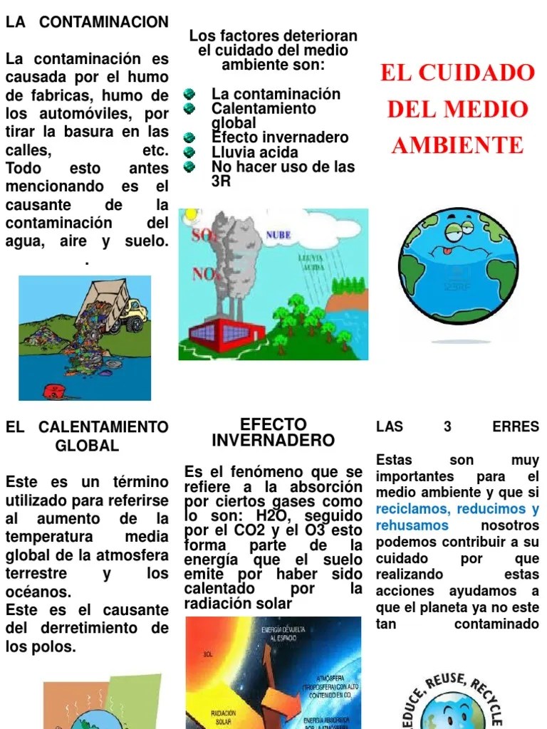 Triptico de La Contaminacion