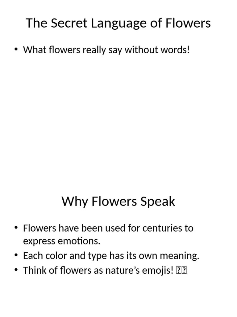 Secret Language of Flowers PDF