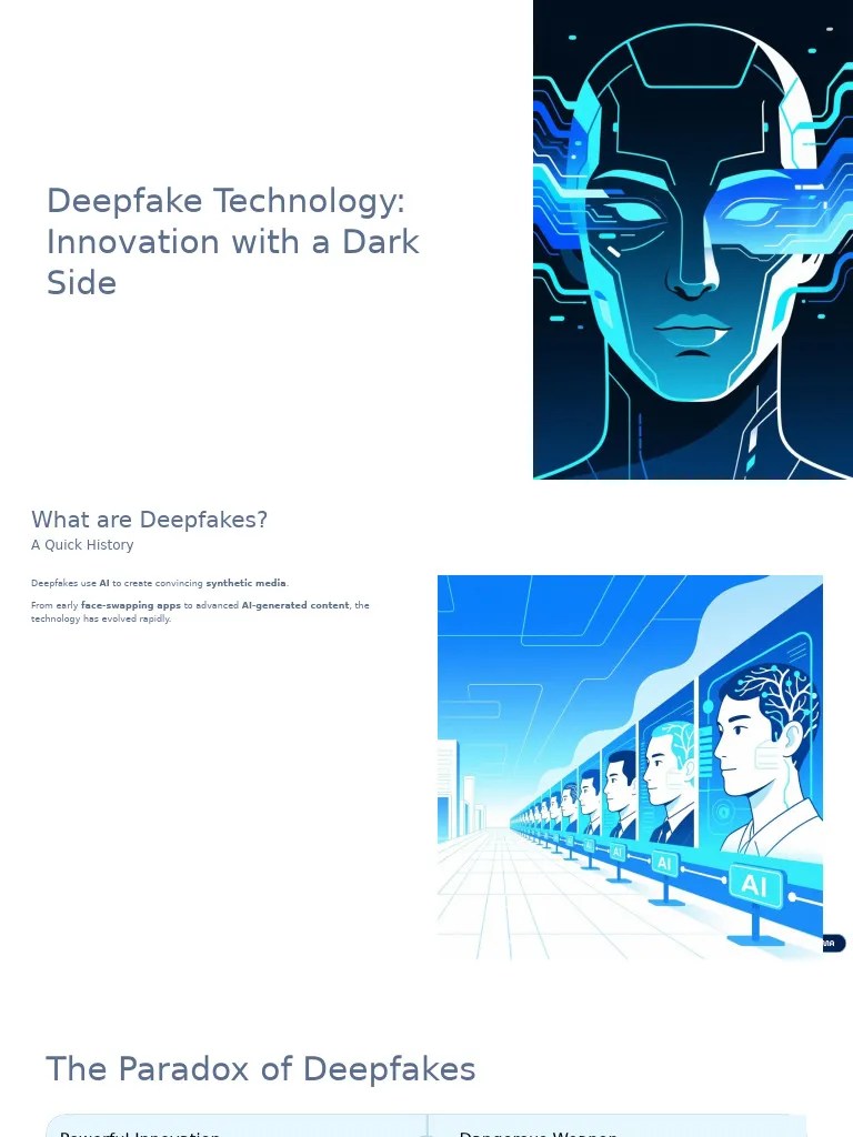 Deepfake Technology Innovation With a Dark Side 2 PDF Human