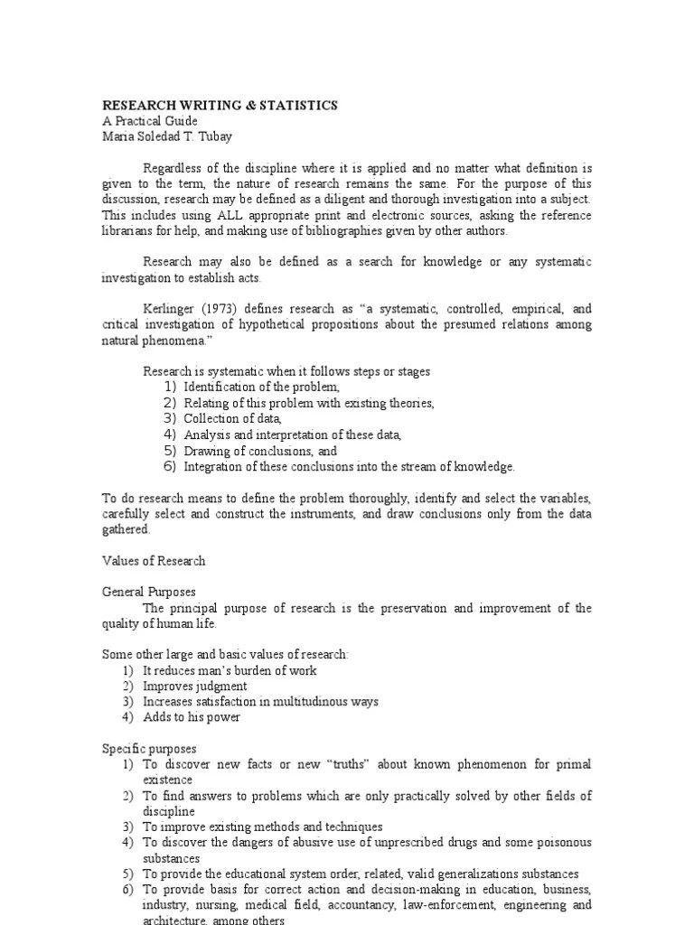 Summary of the Steps in Preparing the Research Paper Sampling