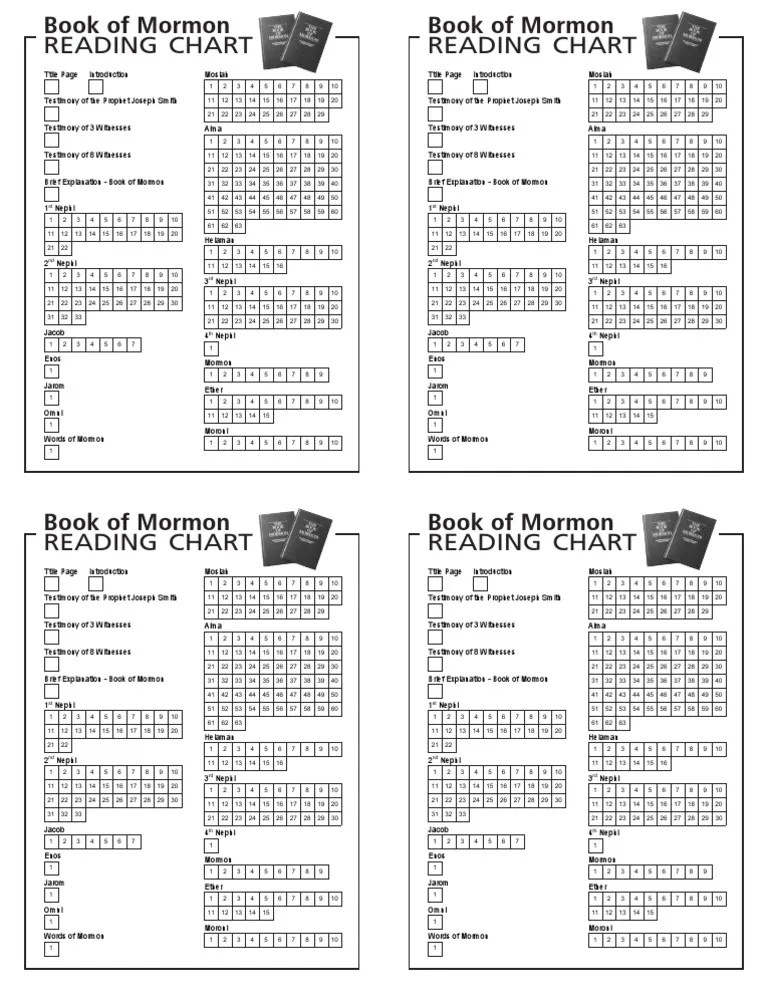 Book of Mormon Reading Charts | PDF | Book Of Mormon | Mormonism