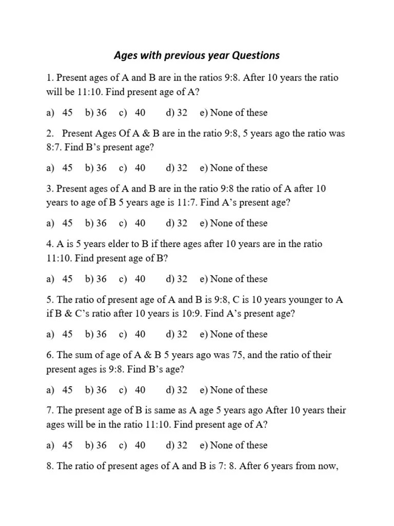Ages Previous Year Questions PDF Chess Theory Chess