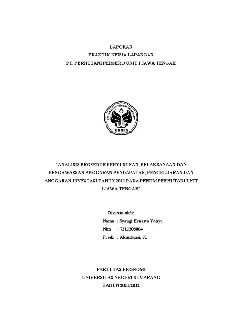 Laporan Praktek Kerja Lapangan | PDF