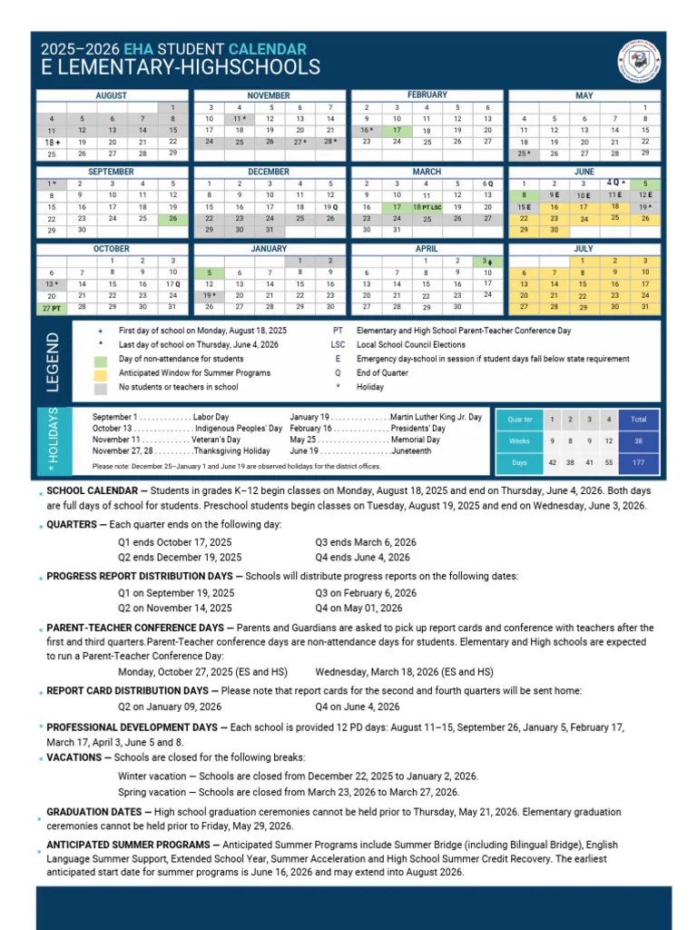 Family District Calendar English 25 26 PDF Public Holiday Observances