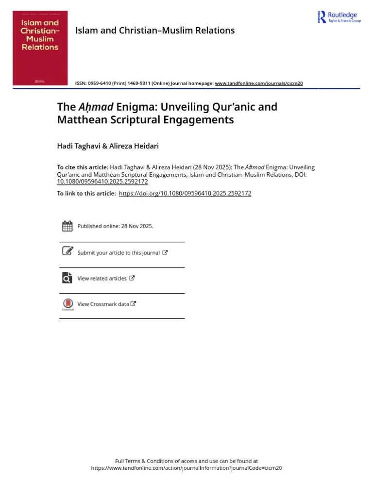 The Ahmad Enigma Unveiling Quranic and M PDF Quran Islam