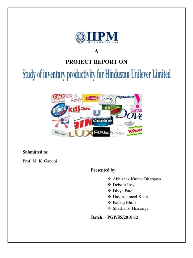 A Project Report On Submitted to