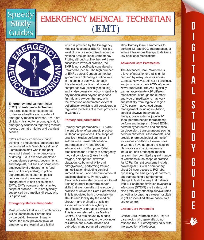 Printable Emt Study Guide